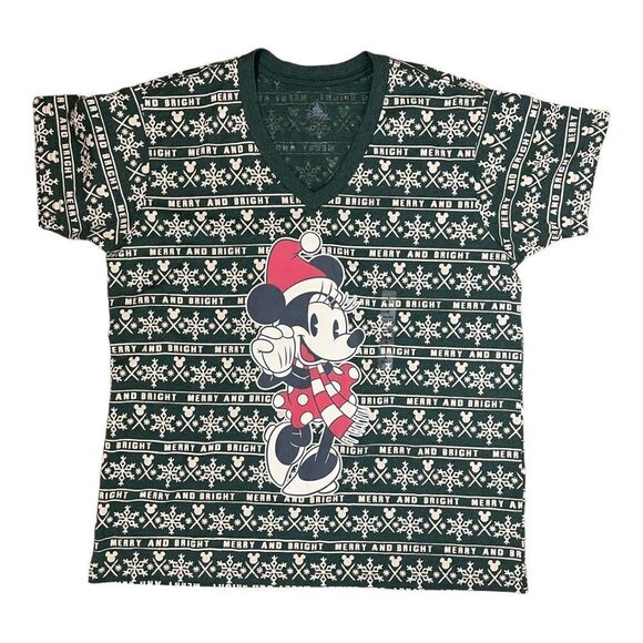 Mommy & Me Disney Store Minnie Mouse Merry & Bright Matching Christmas Tops New - Picture 2 of 7